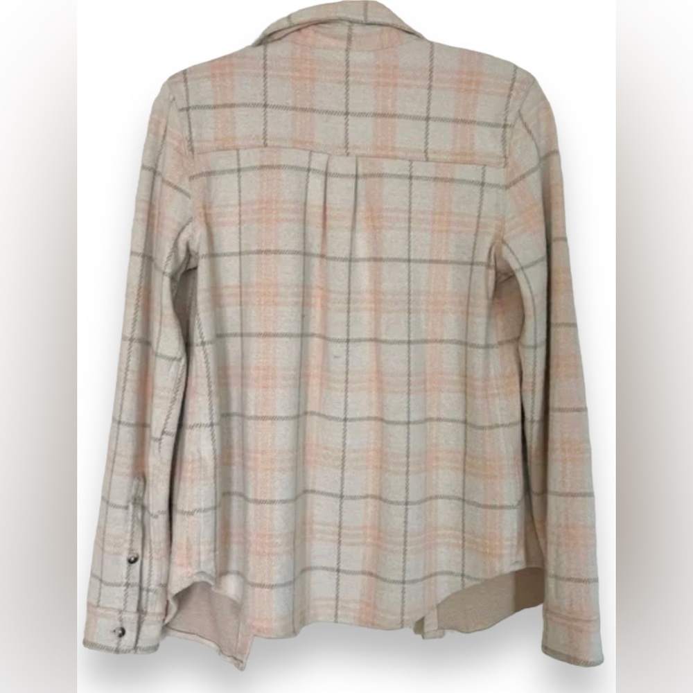 Workshop Pink Flannel Top NWT MEDIUM MSRP $78 - Picture 2 of 4